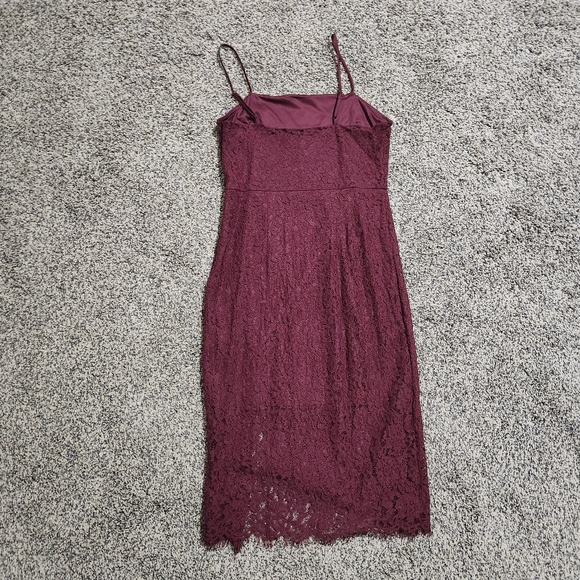 Express Burgundy Lace Dress - Picture 3 of 6